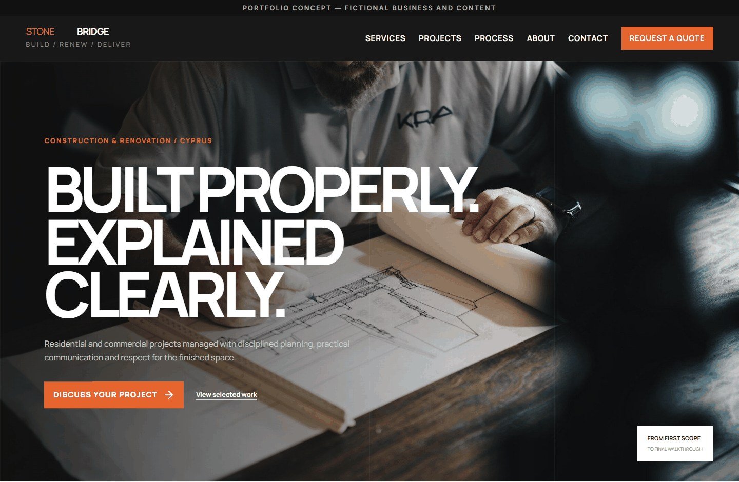 STONEBRIDGE desktop homepage preview